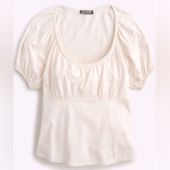 J. Crew Tops - JCREW Broken-in Jersey Scoop Neck Puff Sleeve Tee NWT